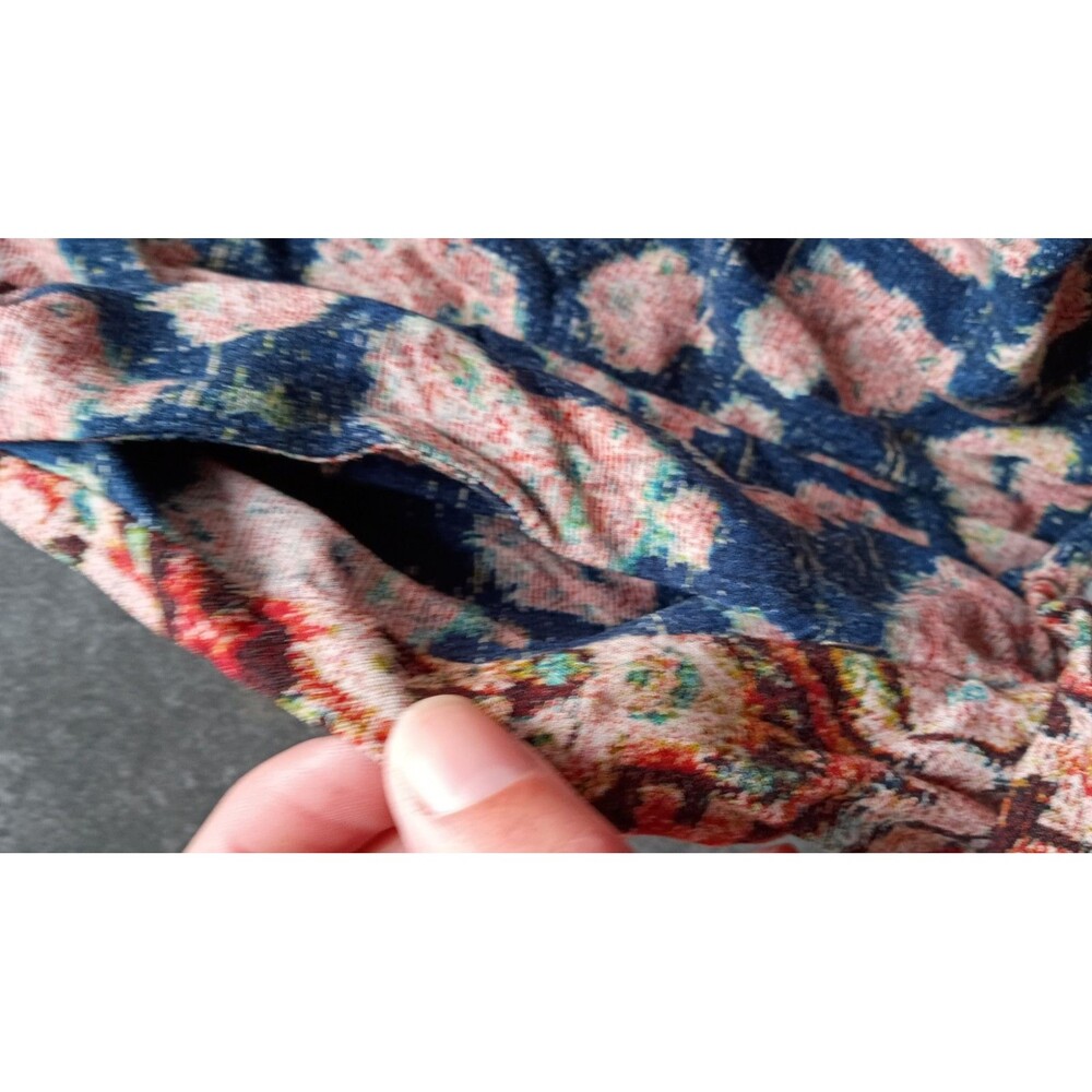 Anthropologie Tiny Patchwork Floral Boho Dress Medium Crochet Prairie Cottagecor - Picture 12 of 16